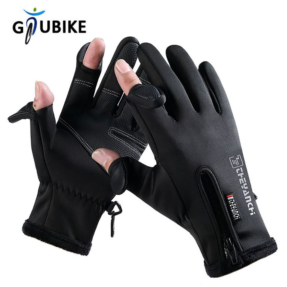Fishing Gloves - GTUBIKE مقاوم للماء الشتاء قفازات الصيد