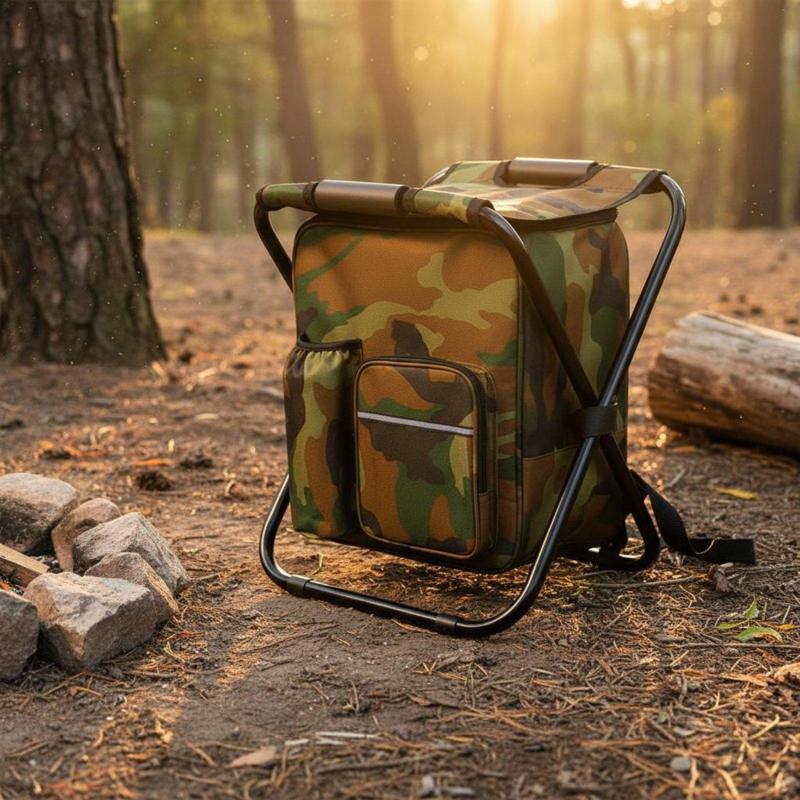 Fishing Backpack - كرسي تبريد محمول بتصميم قابل للطي،