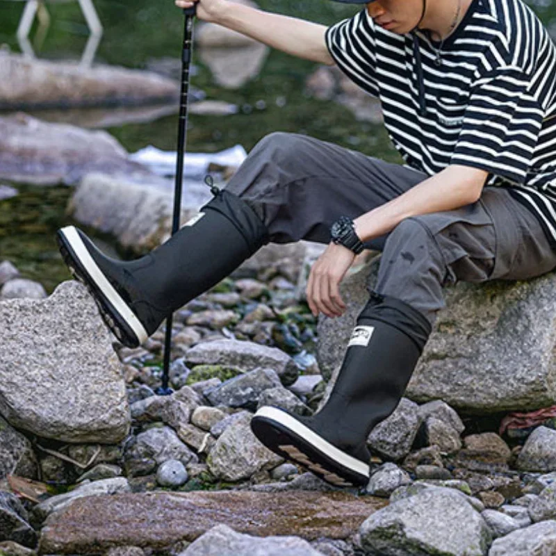 أحذية مطر مرتفعة للرجال والنسا - مراجعة Fishing Boots وسعره