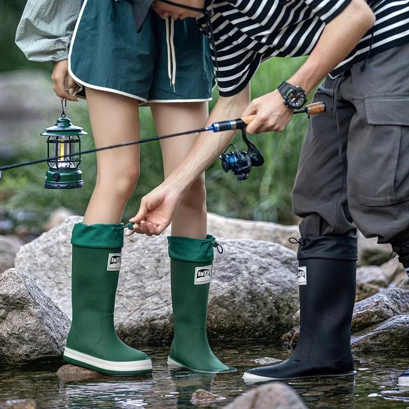 أحذية مطر مرتفعة للرجال والنسا - مراجعة Fishing Boots وسعره