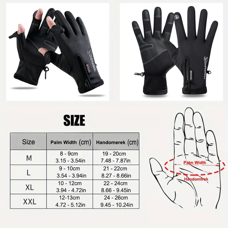 GTUBIKE مقاوم للماء الشتاء قفا - مراجعة Fishing Gloves وسعره