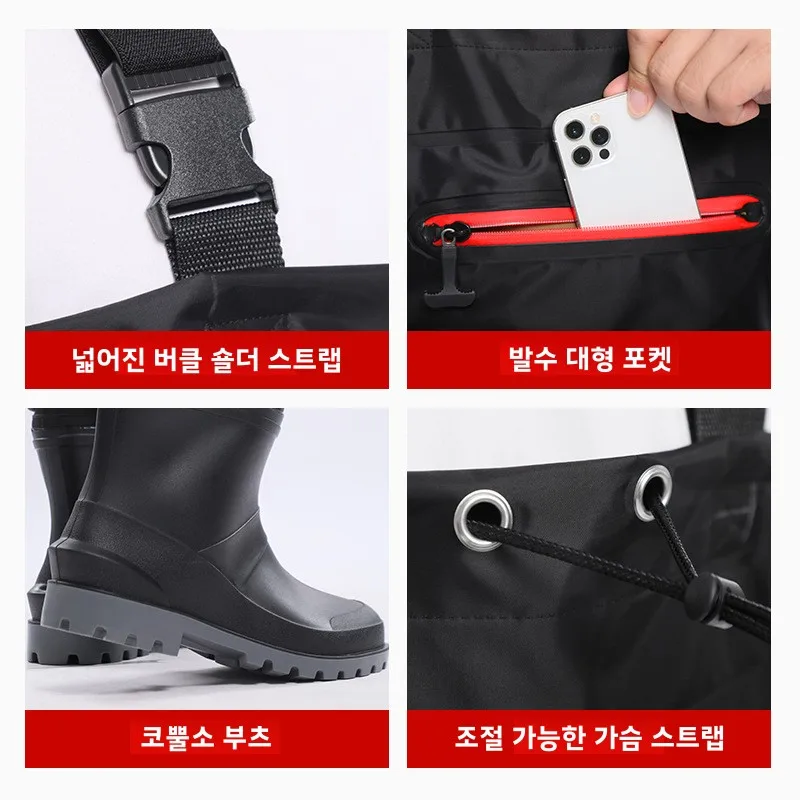 مقاوم للماء خواضون الصدر مع ال - مراجعة Fishing Pants Waterproof وسعره