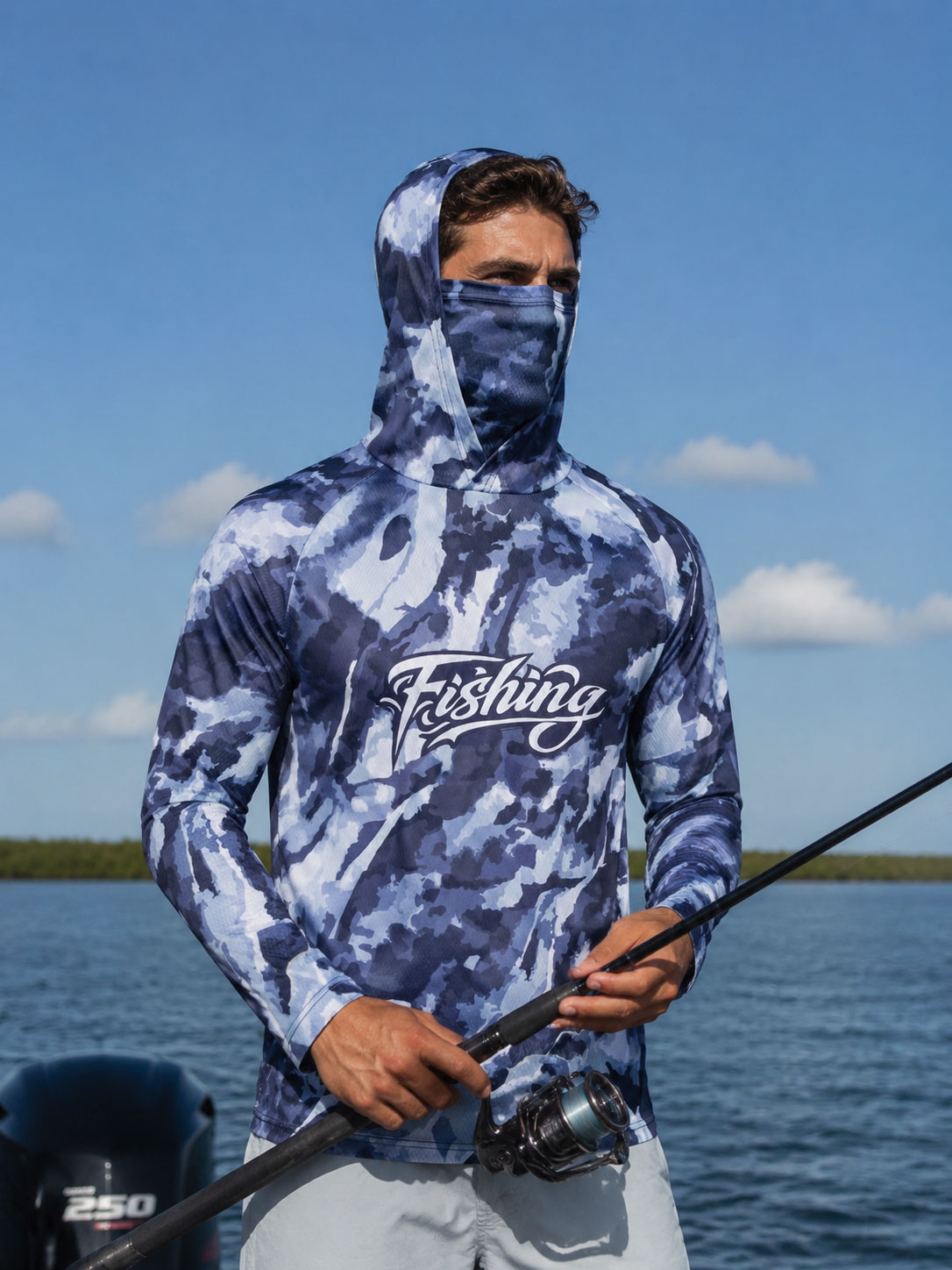 قميص صيد للرجال بغطاء للرأس، م - مراجعة Fishing Mask Sun Protection وسعره